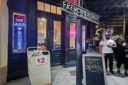 Exterior Sign Frenchmen Street Art and Books