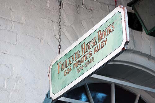 Faulkner House Books Street Sign