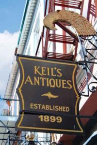 Keil's Antiques Street Sign