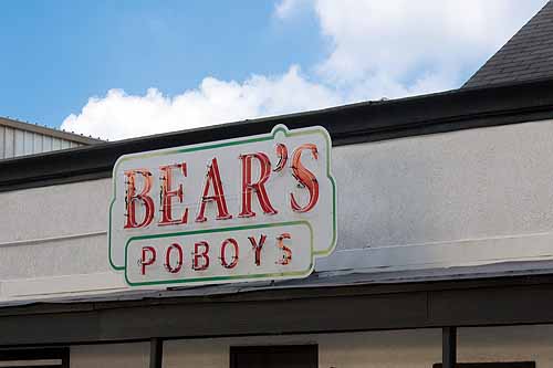 Exterior Sign for Bear's Poboys