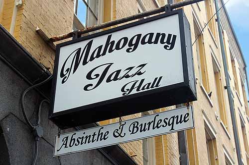 Mahogany Jazz Exterior Signage