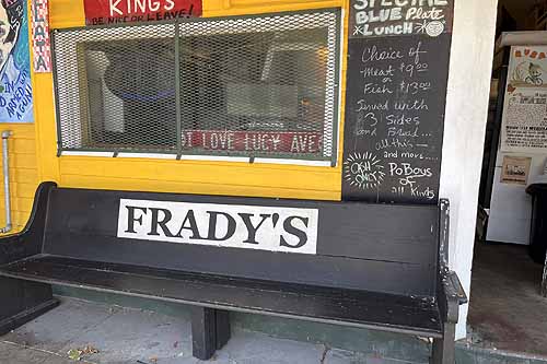 Frady's One Stop Exterior Sign and Bench